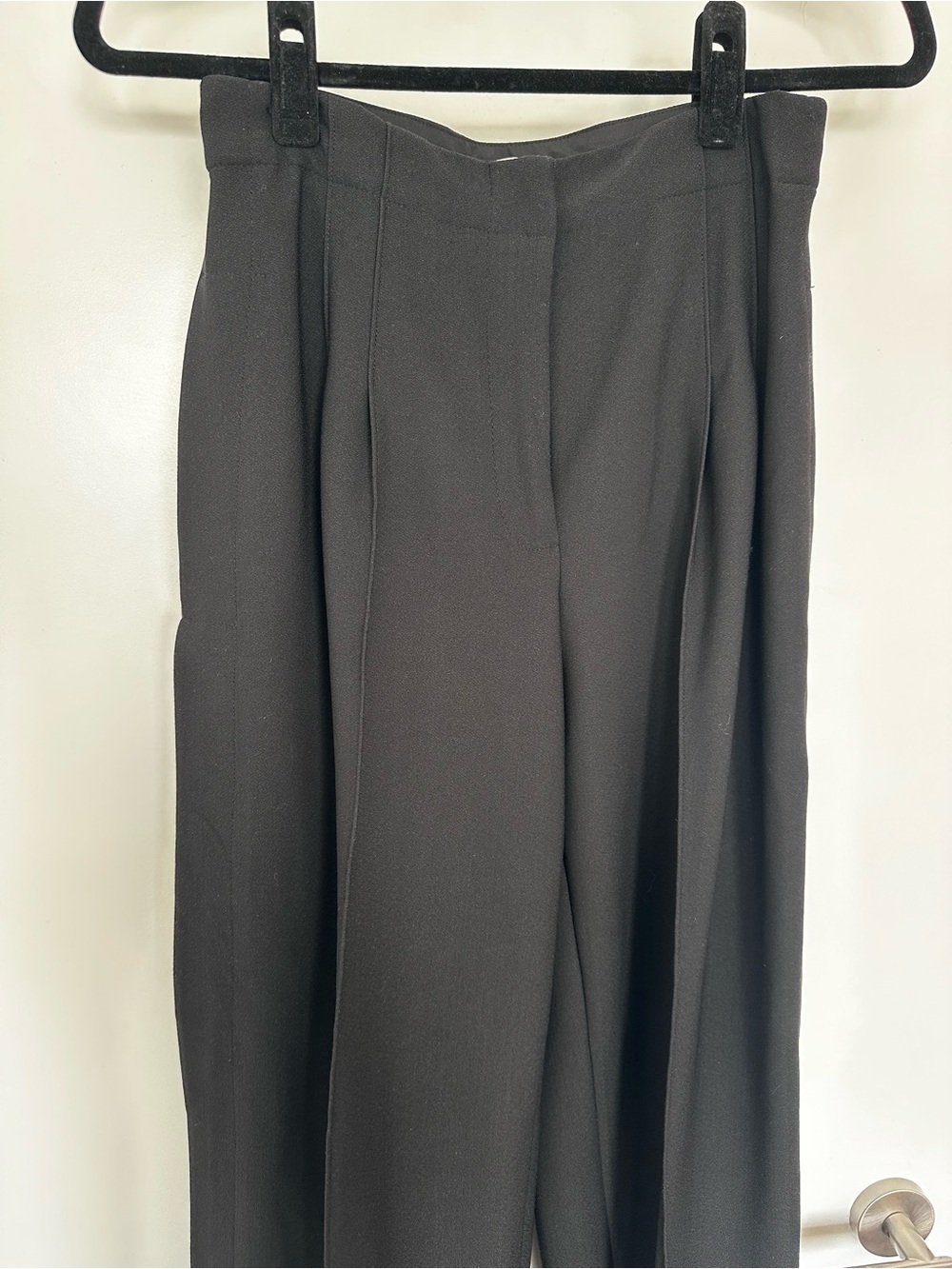 H&M Black Tailored Wide-Leg Trousers